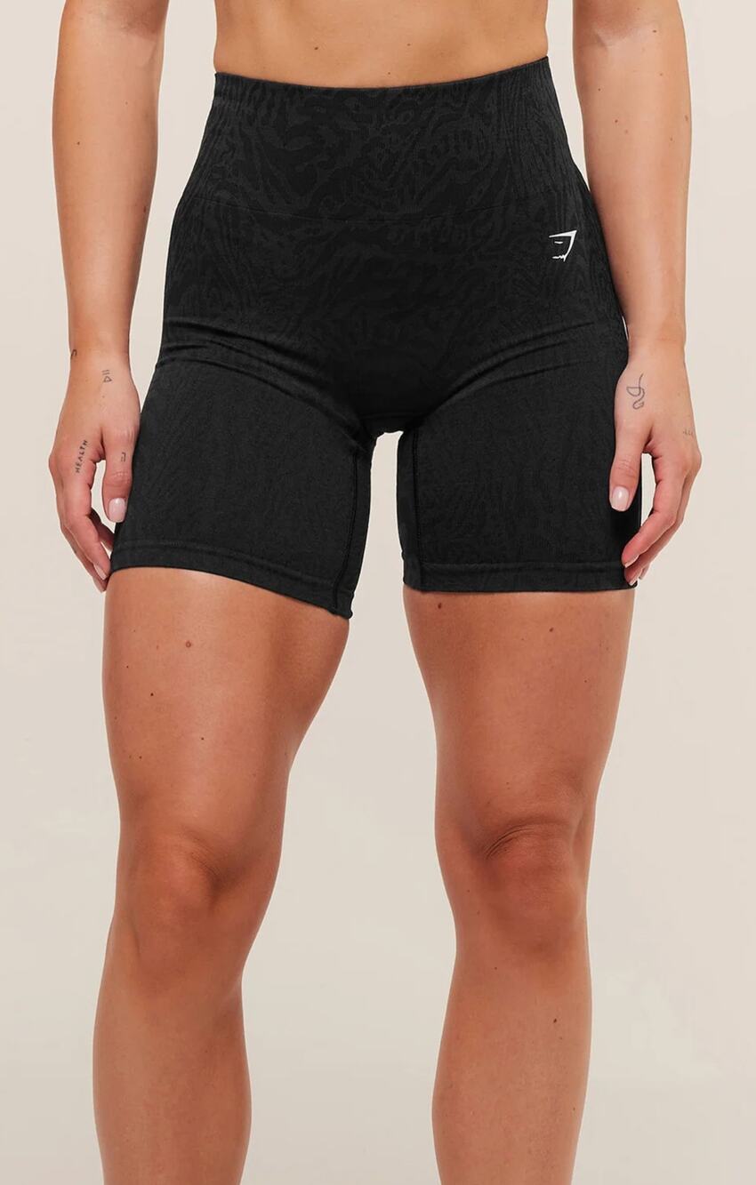 GYMSHARK "ADAPT ANIMAL" TIGHT SHORTS-USED WITH DEFECT (SIZE SMALL)